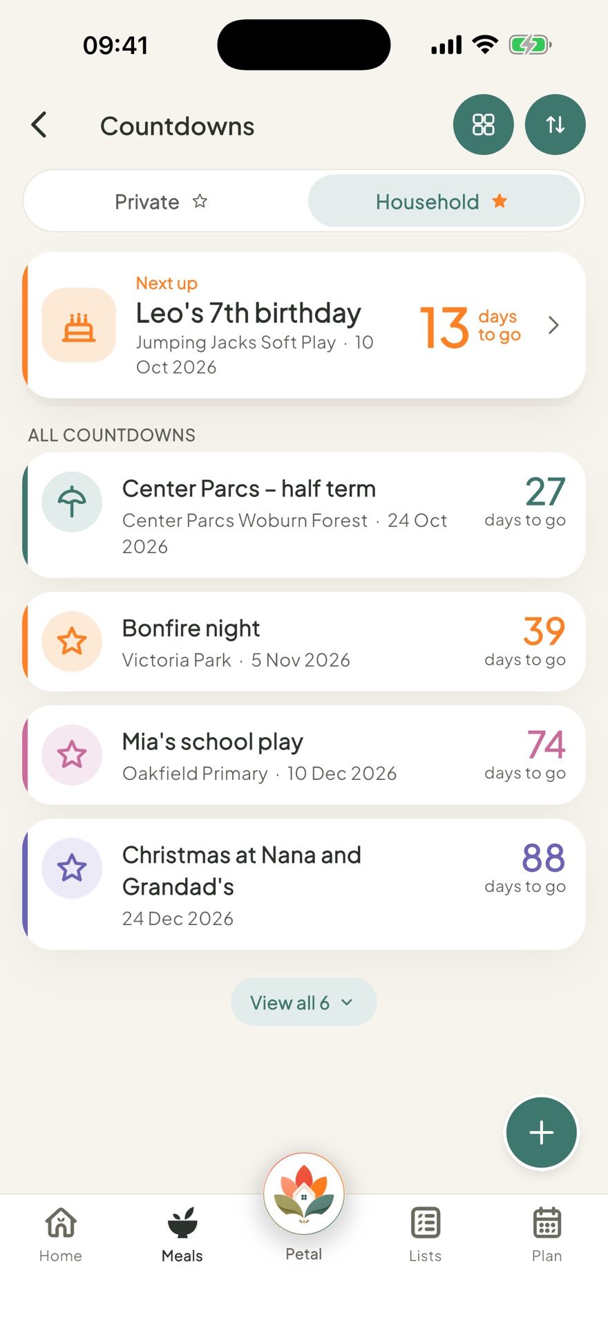 A Petal Home countdown to a half-term trip, with days to go