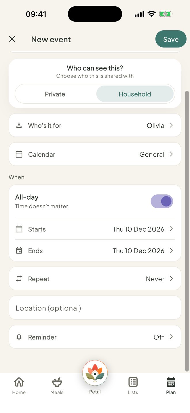 Open Repeat on your first shift, in the Petal Home app