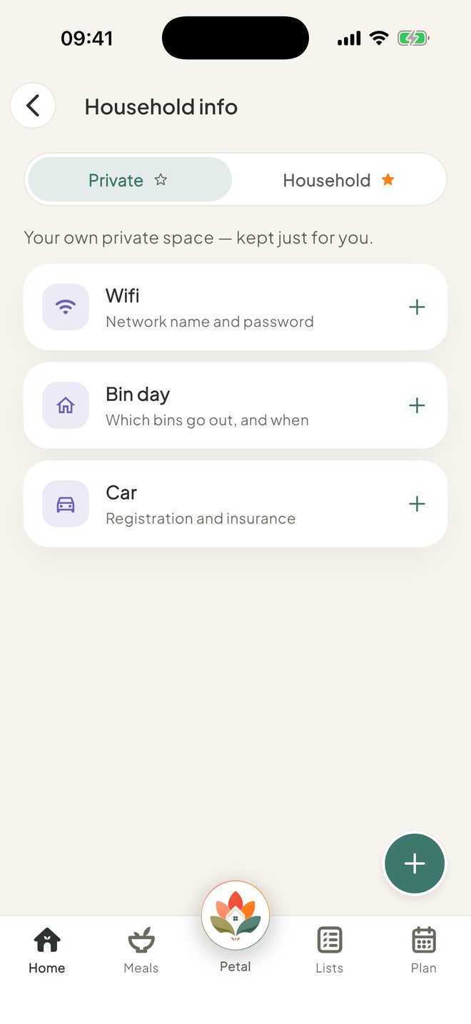 Start with a suggestion, in the Petal Home app