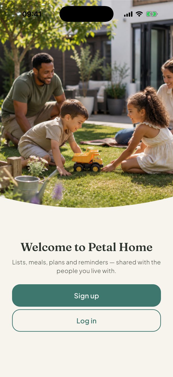 Download Petal Home and tap Sign up, in the Petal Home app